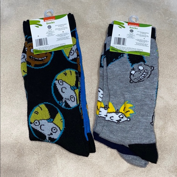 2 for $15 Hey Arnold cartoon socks - Picture 2 of 2